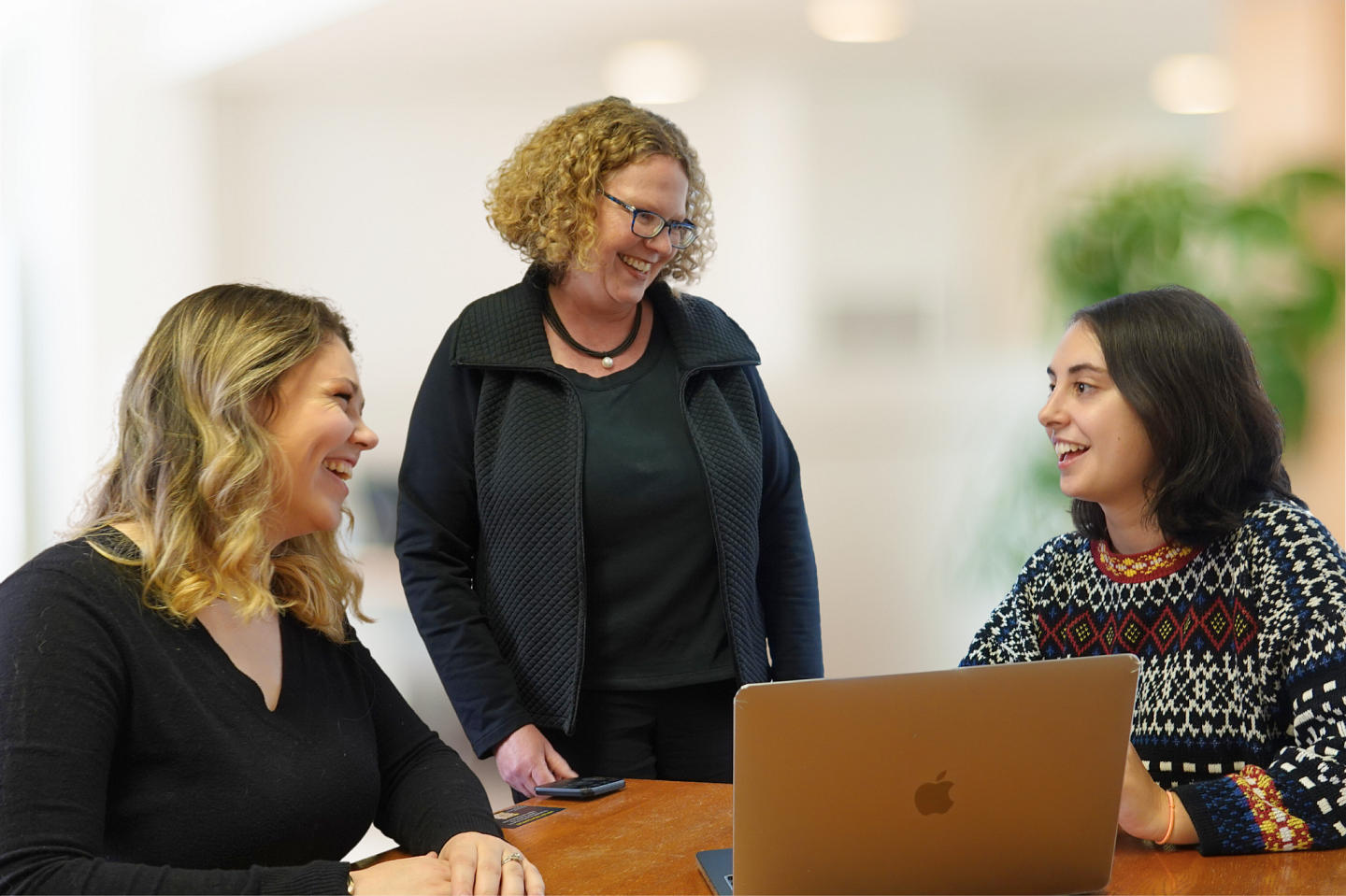 Clinical faculty engaging with business clinic law students