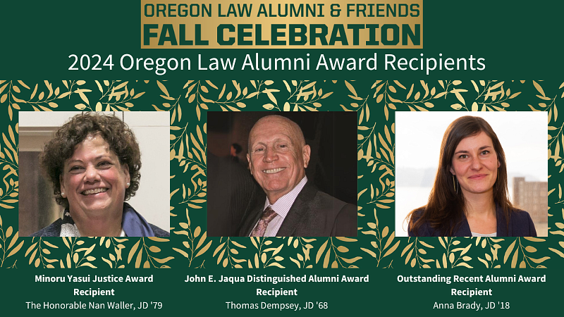 2024 Oregon Law Alumni Award Winners