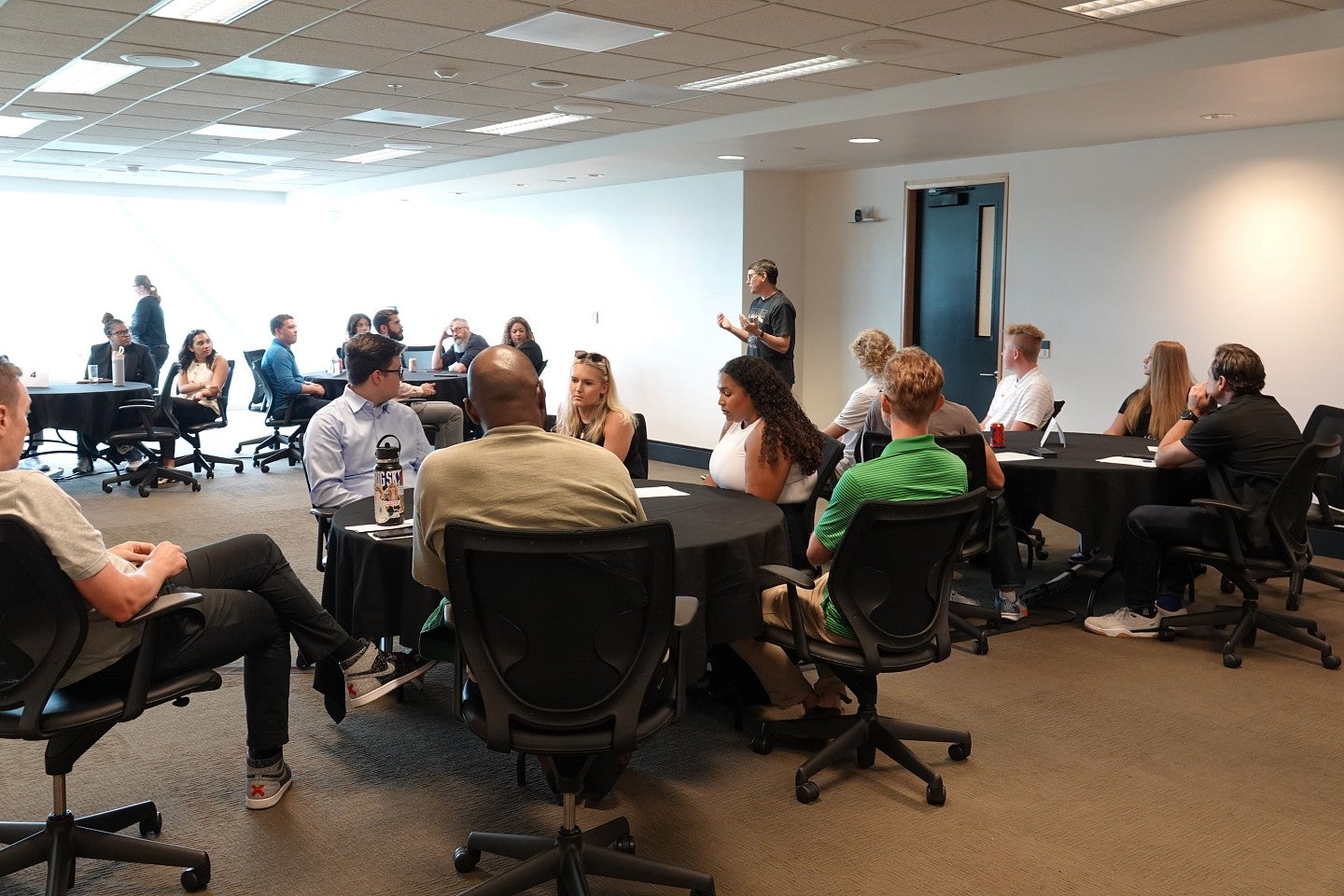 Students engage in mock legal scenario with Nike counsel