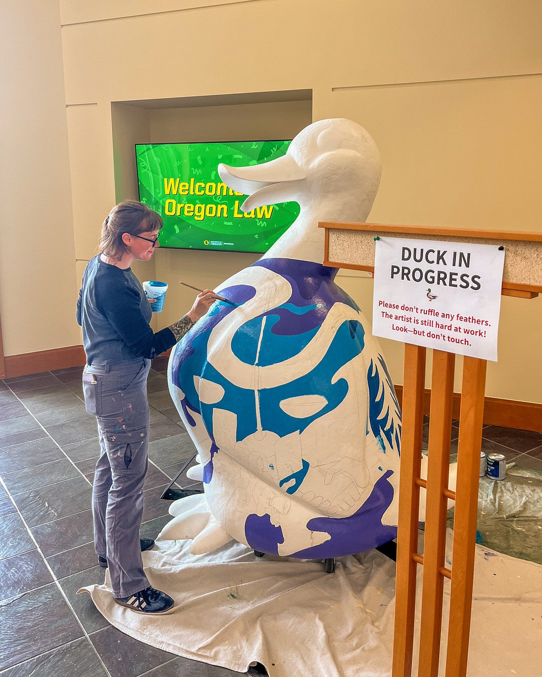 Muralist Chelsea Lovejoy Paints Billie the Law Duck