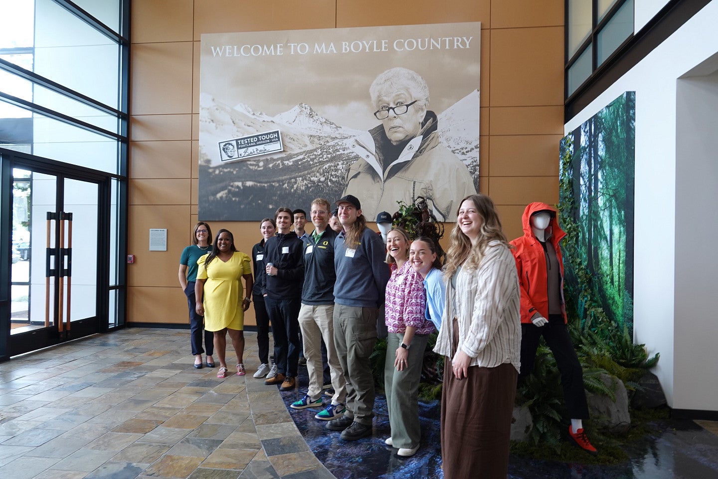 SSLI students at Columbia Sportswear headquarters
