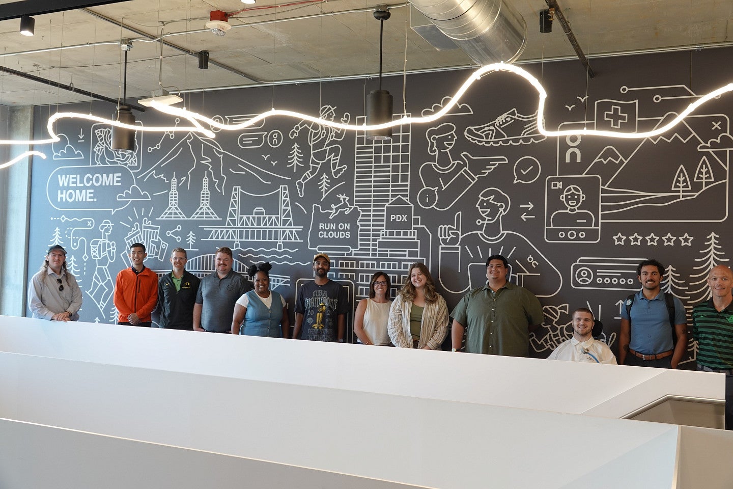 Students at On Running US headquarters