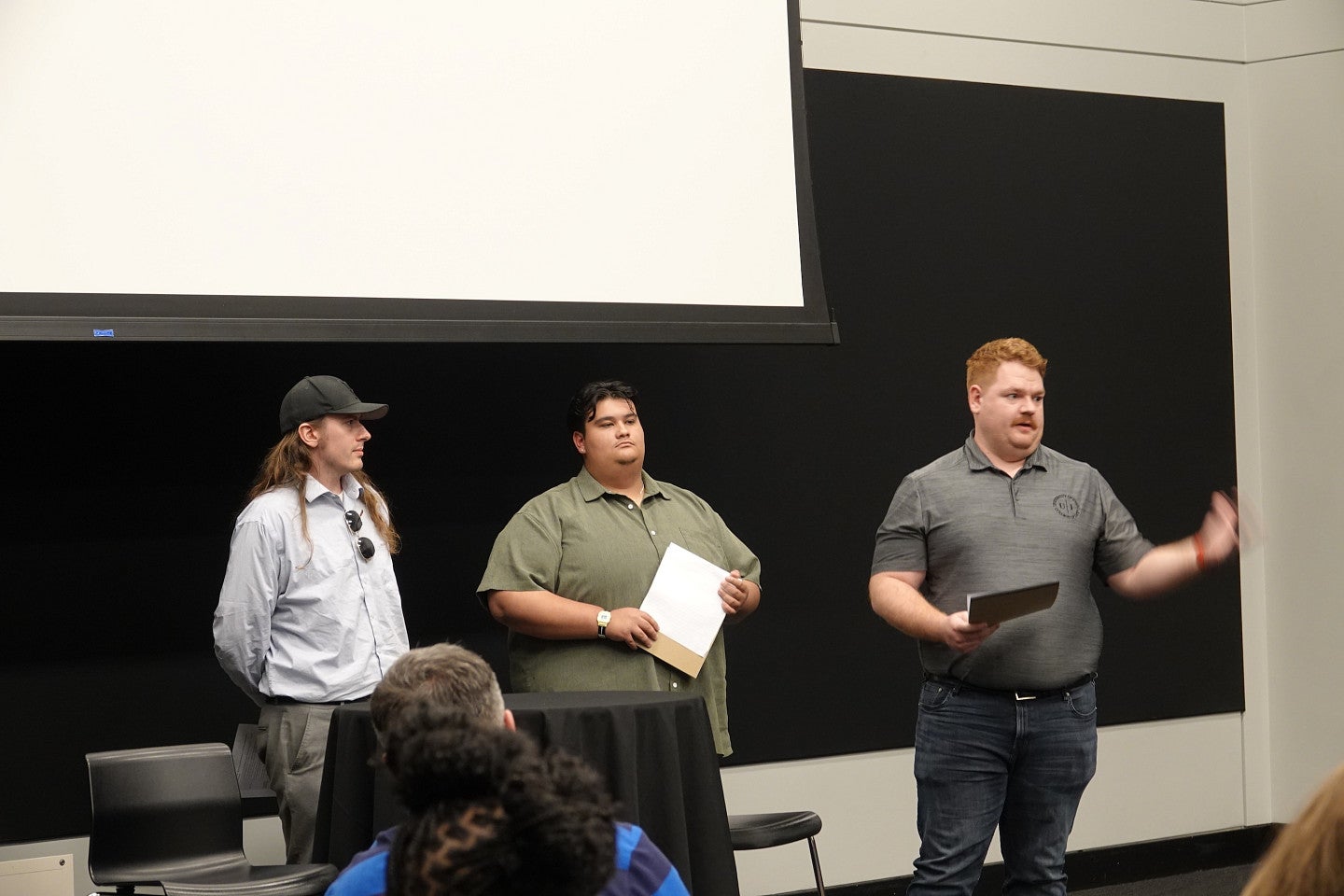 Students present their legal advice to Nike attorneys