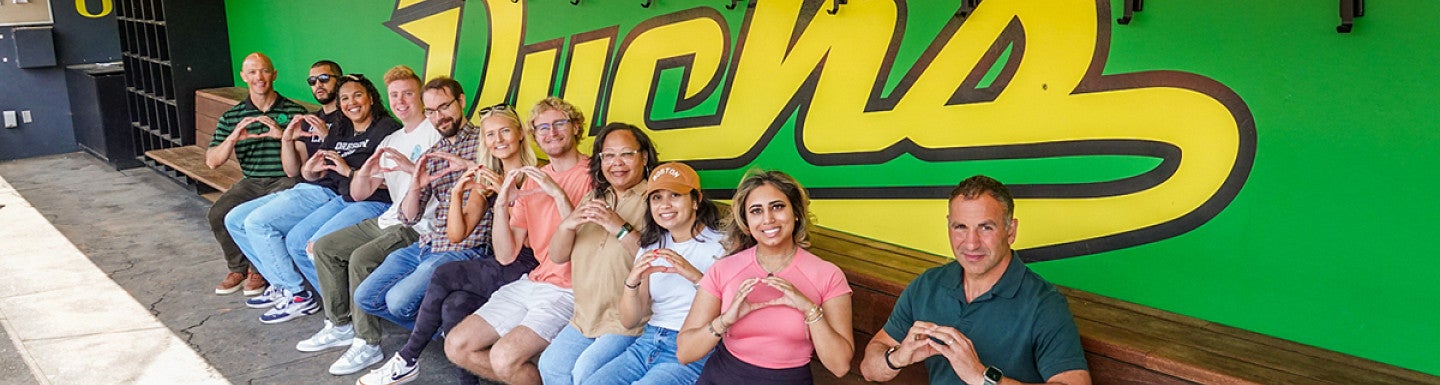Oregon Law Faculty and Students at the Jane Saunders Stadium