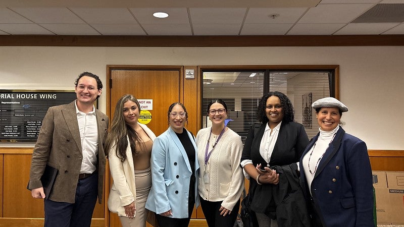 Dr. Alaí Reyes-Santos and other policy advocates at Oregon State Capitol