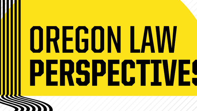 Oregon Law Perspectives Banner With Stripes