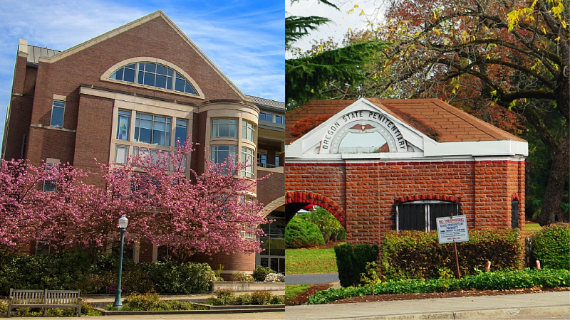 Knight Law Center and Oregon State Penitentiary. Buildings