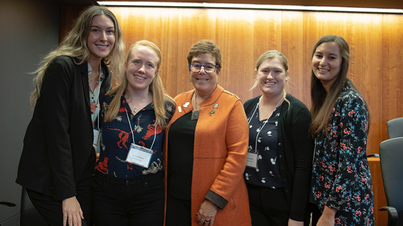 Judge Aiken with members of the University of Oregon Women's Law Forum