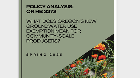 Report cover — OR HB 3372 Policy Analysis