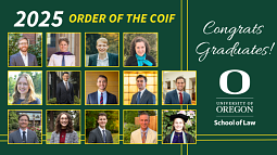 2025 Order of the Coif Inductees Oregon Law
