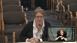 Professor Adell Amos appears before Oregon State Legislature