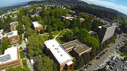 aerial view of UO campus