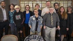 11 Nonbinary Oregonians, Basic Rights Oregon, ACLU and Oregon Law faculty pose for photo