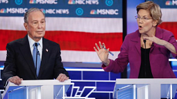 Bloomberg and Warren at democratic debate