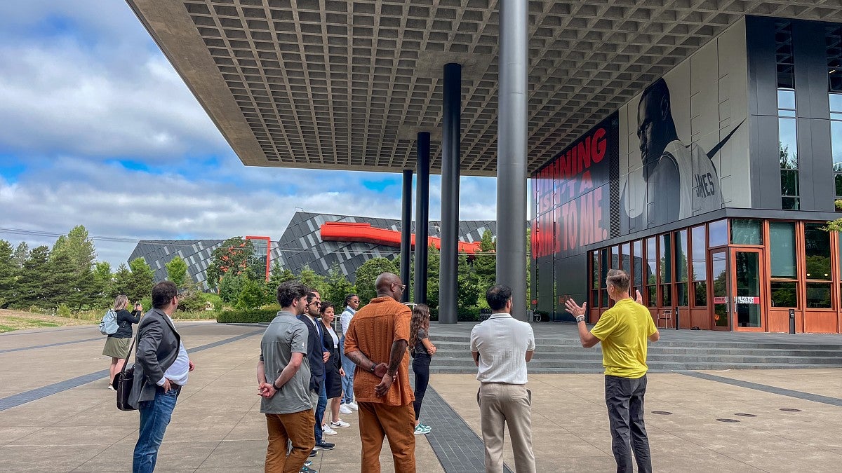 SSLI participants touring the Nike headquarters campus