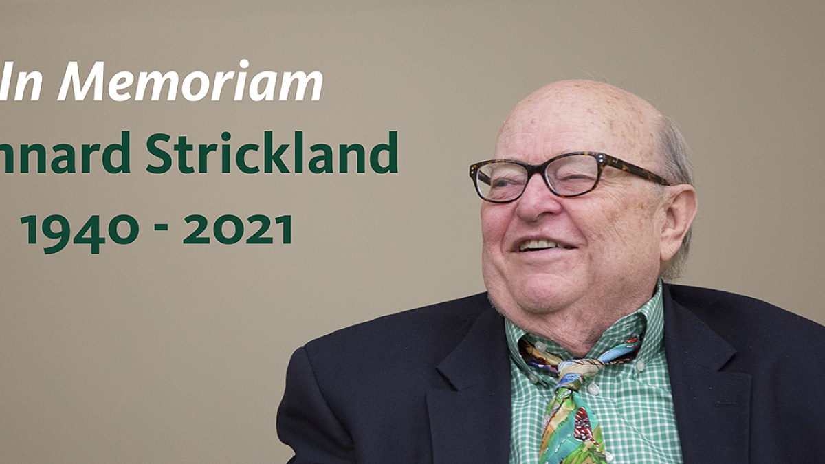 In Memoriam Rennard Strickland 1940 - 2021 [pictured Rennard Strickland smiling]