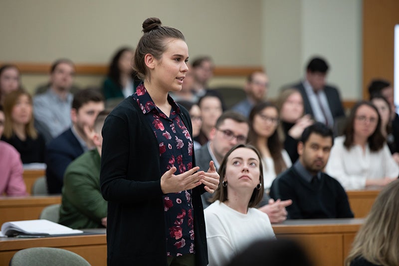 Law student speaking to the Oregon Supreme Court March 2019