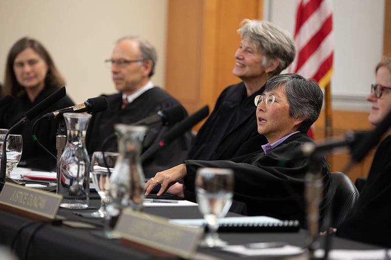 Oregon Supreme Court Judges at Oregon Law in March 2019