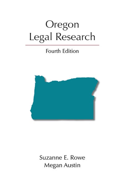 Book Cover &quot;Oregon Legal Research&quot;