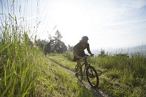 biker on trail