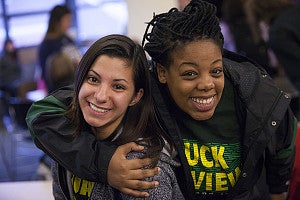 UO undergraduate students smiling