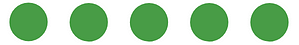 5 green dots to divide content