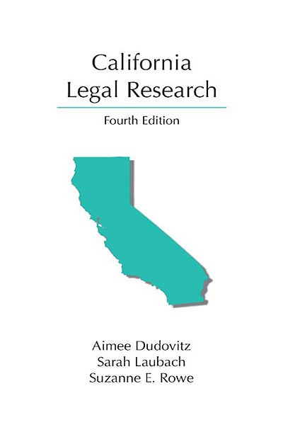 Book Cover "California Legal Research"
