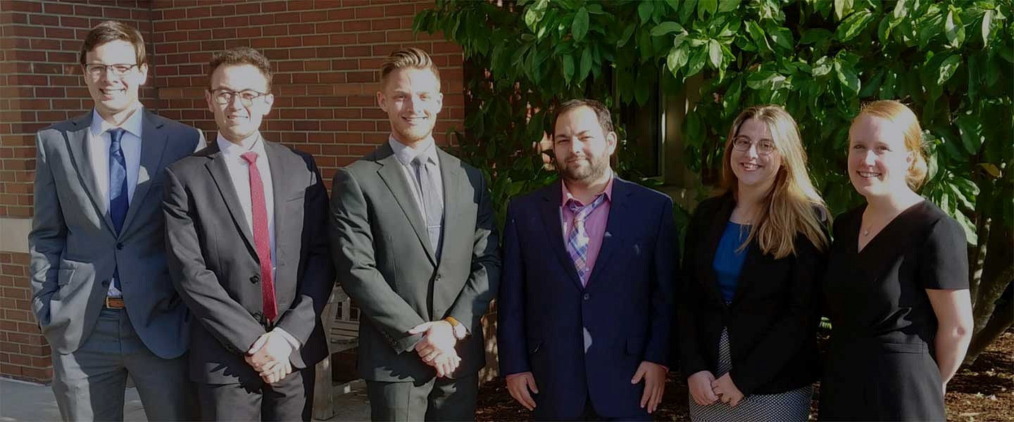 Oregon Law's moot court team Oregon Law's moot court team before oral arguements