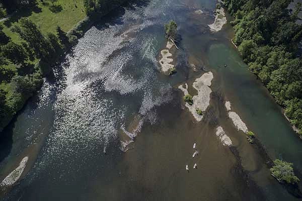 Overhead of the Willamette River