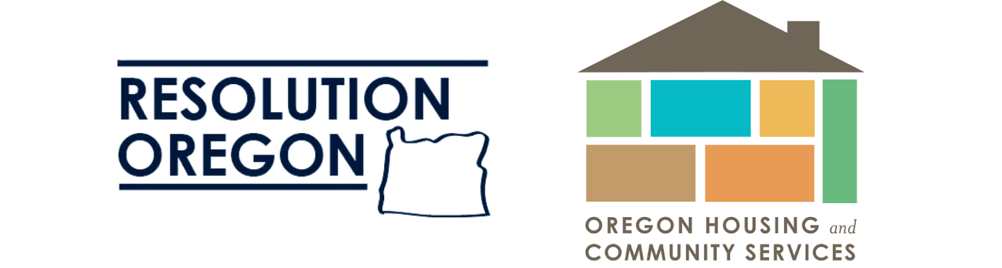 Resolution Oregon and Oregon Community Housing Services logos