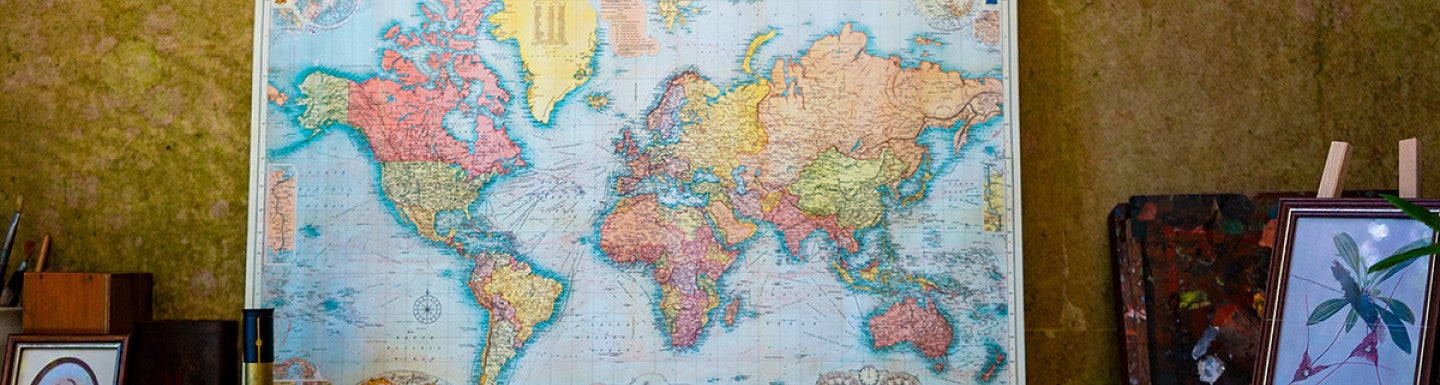 map on desk