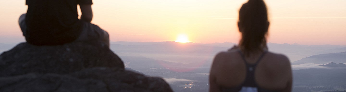 misty sunrise from the top of Spencer's Butte