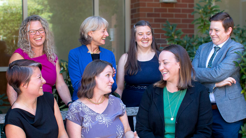 Legal writing faculty laughing 