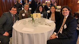 Judge Acosta with Oregon Law students at a luncheon