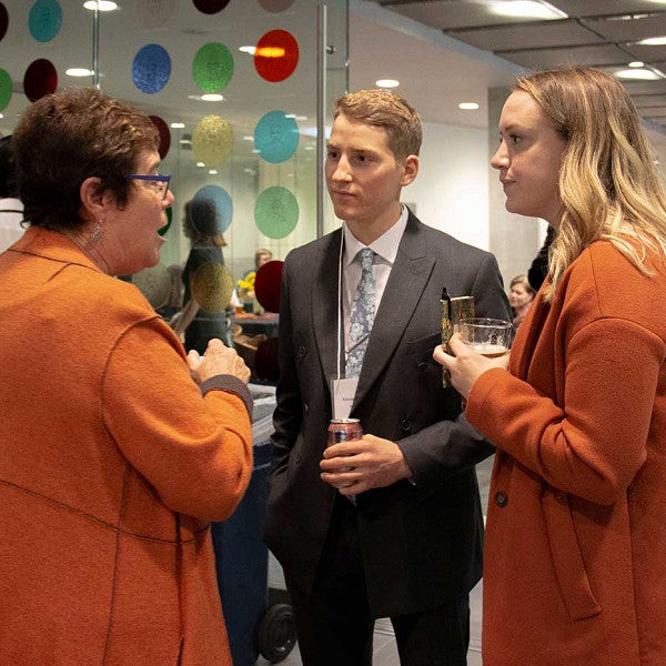 Art of the Possible Law students talk with Judge Aiken at Art of the Possible